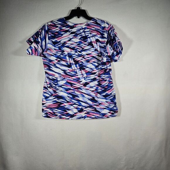 Womens Short Sleeve V Neck Scrub Top  Print Size Large - Picture 10 of 15